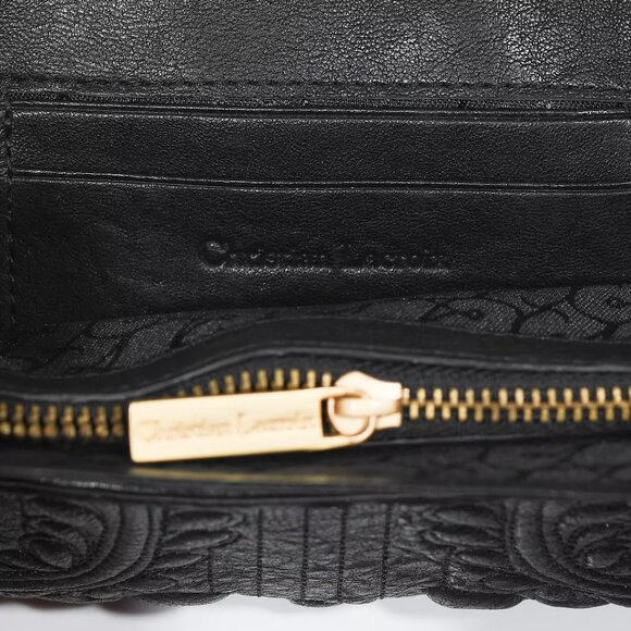 Christian Lacroix Black Embossed Leather Wallet with Gold Hardware - Picture 5 of 5